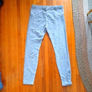 Lorna Jane Gray High-Waisted Leggings